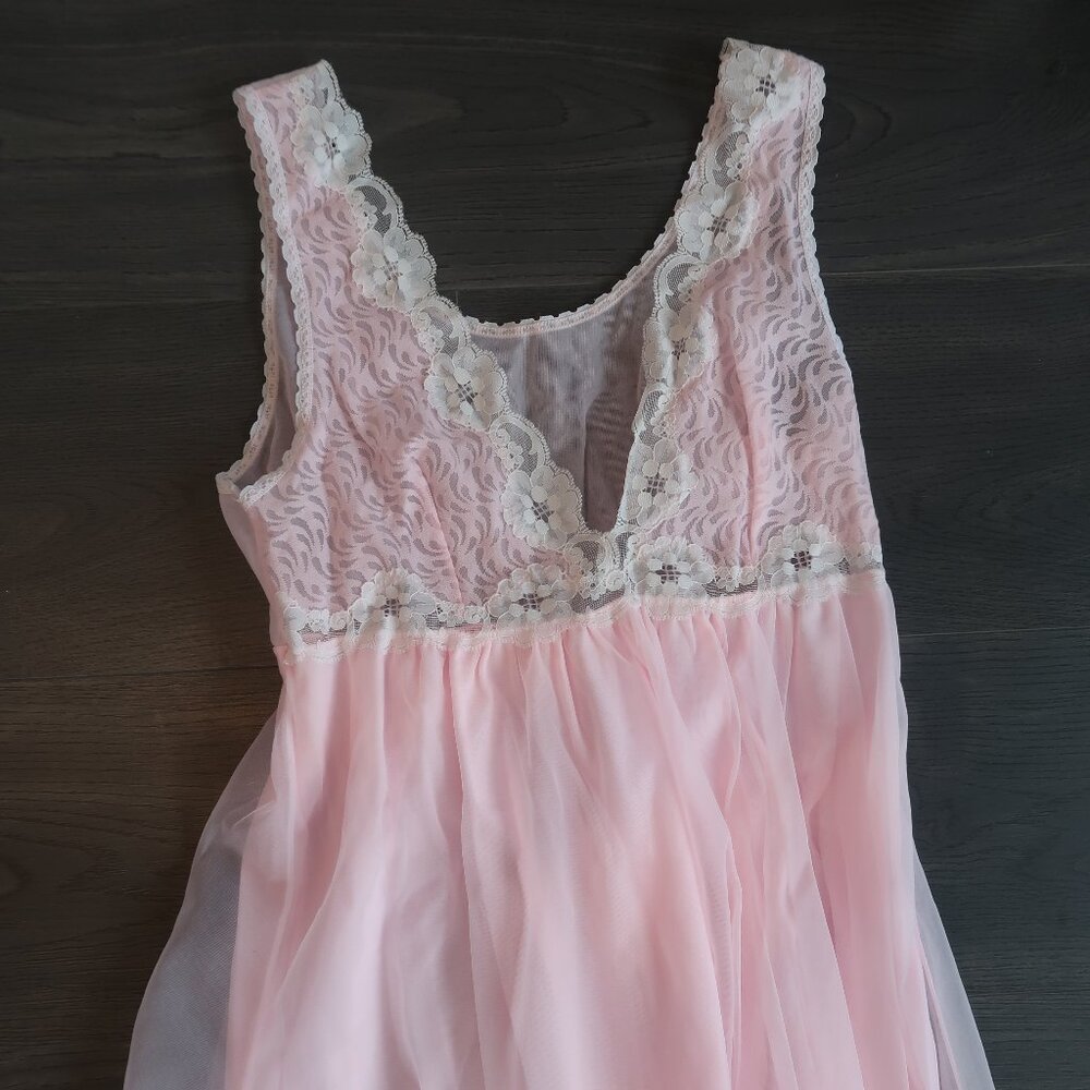 Vintage Lace Sheer Slip Nightdown